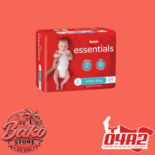 Huggies Size 2 - “PICK UP AT BAKO STORE IN PANGAI OR HIHIFO HA’APAI BRANCHES”