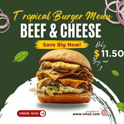 Beef Cheese Burger - “PICK UP FROM TROPICAL TASTE AT PAHU, NUKU’ALOFA, TONGA"