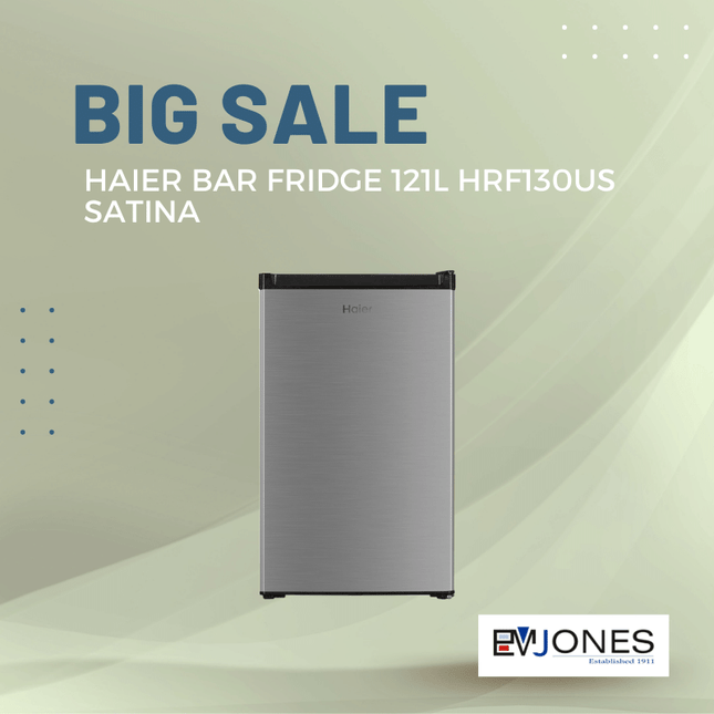 Haier Bar Fridge 121L HRF130US Satina - "PICK UP FROM EM JONES NUKU'ALOFA"