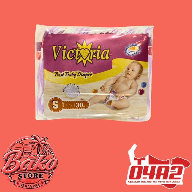 Victoria Diaper Small - “PICK UP AT BAKO STORE IN PANGAI OR HIHIFO HA’APAI BRANCHES”
