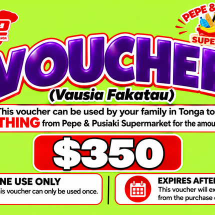 $350 Vausia Fakatau - “PICK UP FROM PEPE & PUSIAKI SUPERMARKET, ‘EUA”
