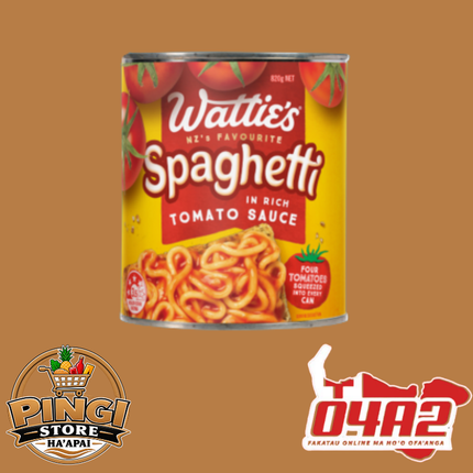 Watties Spaghetti 820g - "PICK UP FROM PINGI STORE, HA'APAI"