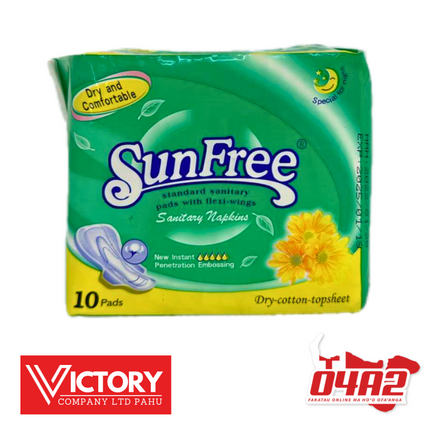 SUNFREE Sanitary Napkins  - "PICK UP FROM VICTORY SUPERMARKET & WHOLESALE, PAHU"