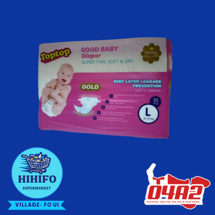 Toptop Diaper Large - PICK UP FROM HIHIFO SUPERMARKET, FO'UI"