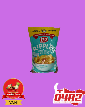 Eta Ripples Sour Cream Chips (out of stock) - "PICK UP FROM GOLDEN STAR, VAINI TONGATAPU"
