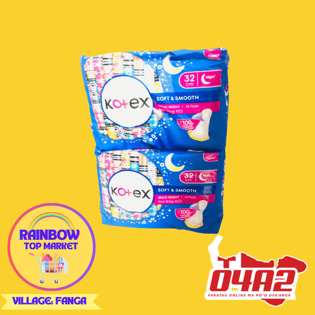 2 Kotex Pads - "PICK UP FROM RAINBOW TOP MARKET IN FANGA"