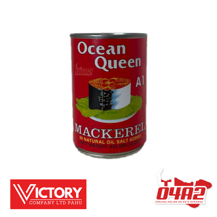 Ocean Queen Mackerel 425gm - "PICK UP FROM VICTORY SUPERMARKET & WHOLESALE, PAHU"