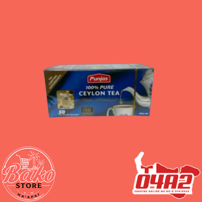 Punjas Ceylon Tea 50g - “PICK UP AT BAKO STORE IN PANGAI OR HIHIFO HA’APAI BRANCHES”