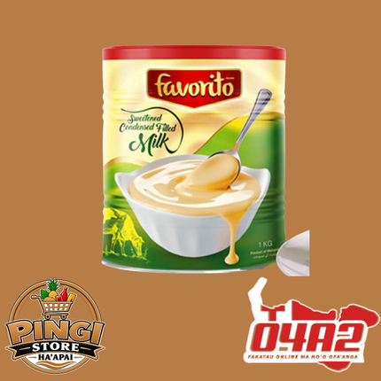 Favorito Sweetened Condensed milk 390g - “PICK UP FROM PINGI STORE, HA’APAI”