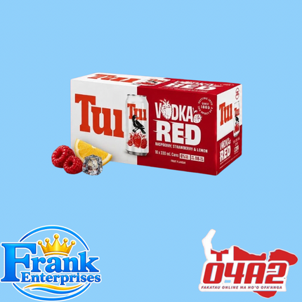 Box Tui Vodka Raspberry, Strawberry & Lemon - “PICK UP FROM FRANK ENTERPRISE LTD, MA’UFANGA”