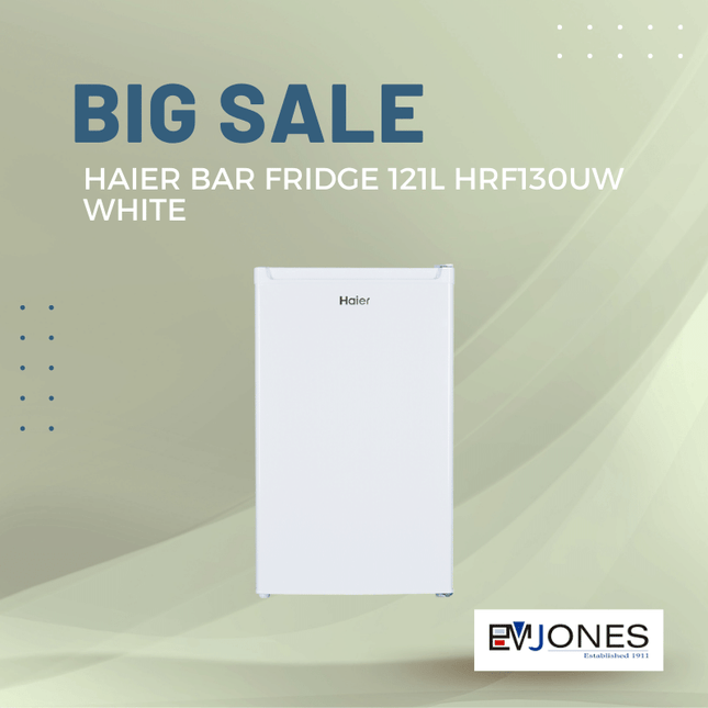 Haier Bar Fridge 121L HRF130UW White - "PICK UP FROM EM JONES NUKU'ALOFA"