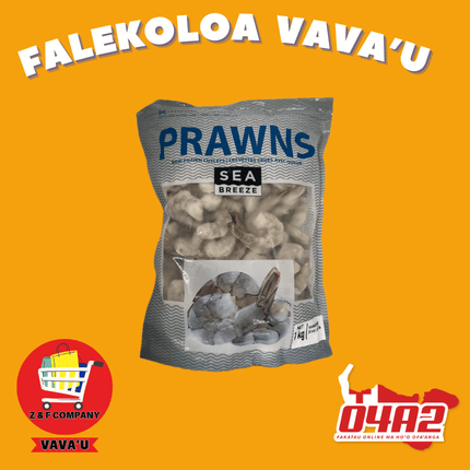 Prawns 1 kg- "PICK UP FROM Z&F HANGA KI POUONO, NEIAFU VAVA'U"