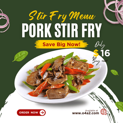 Pork Stir Fry - “PICK UP FROM TROPICAL TASTE AT PAHU, NUKU’ALOFA, TONGA"