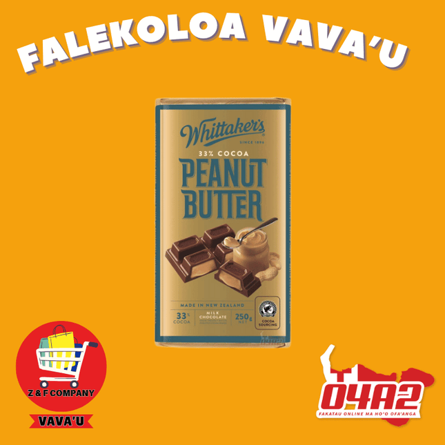 Whittakers Chocolate - "PICK UP FROM Z&F HANGA KI POUONO, NEIAFU VAVA'U"