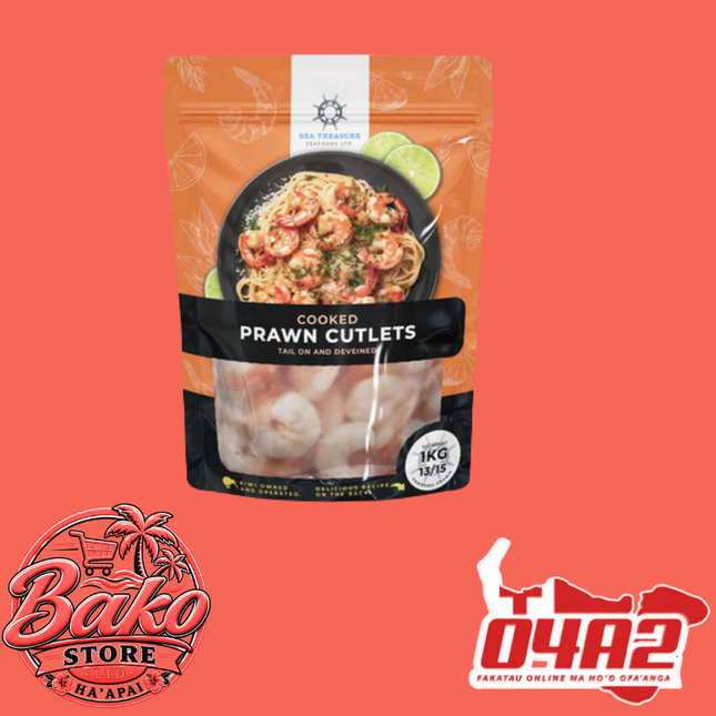 Cooked Prawn Cutlet 1kg - “PICK UP AT BAKO STORE IN PANGAI OR HIHIFO HA’APAI BRANCHES”