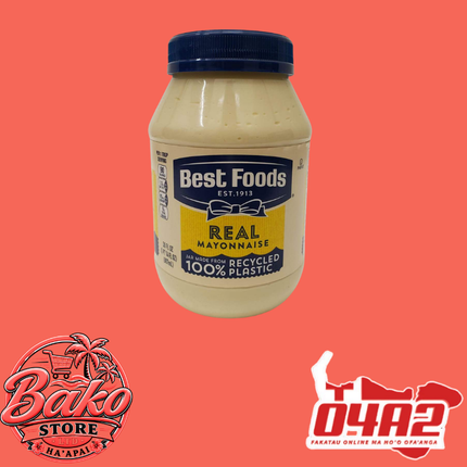 Best Food Mayonnaise 887ml - “PICK UP AT BAKO STORE IN PANGAI OR HIHIFO HA’APAI BRANCHES”