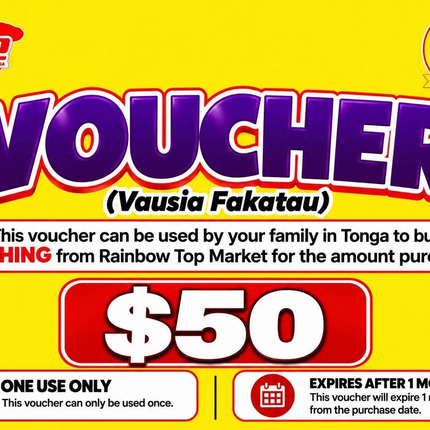 $50 Vausia Fakatau - “PICK UP FROM RAINBOW TOP MARKET, FANGA”