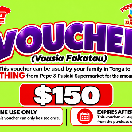 $150 Vausia Fakatau - “PICK UP FROM PEPE & PUSIAKI SUPERMARKET, ‘EUA”