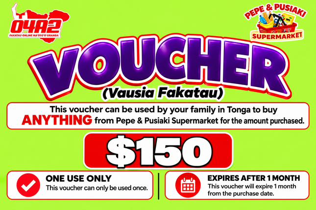 $150 Vausia Fakatau - “PICK UP FROM PEPE & PUSIAKI SUPERMARKET, ‘EUA”