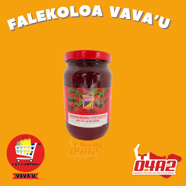 Strawberry Preserves 454g - "PICK UP FROM Z&F HANGA KI POUONO, NEIAFU VAVA'U"