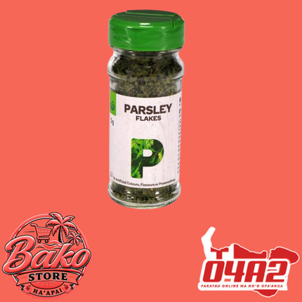 Parsley Flakes 5g - “PICK UP AT BAKO STORE IN PANGAI OR HIHIFO HA’APAI BRANCHES”