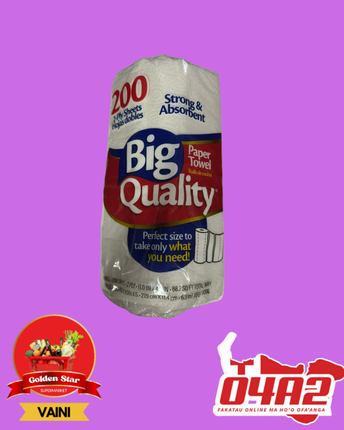 Big Quality Paper Towels - "PICK UP FROM GOLDEN STAR, VAINI TONGATAPU"