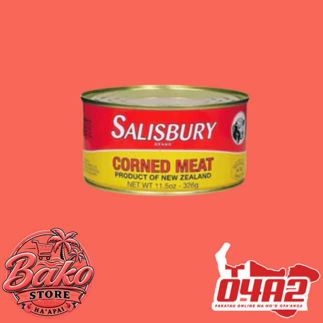 Salisbury Corned Meat 326g - “PICK UP AT BAKO STORE IN PANGAI OR HIHIFO HA’APAI BRANCHES”