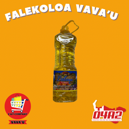 Pure Vegetable Cooking Oil 2L - "PICK UP FROM Z&F HANGA KI POUONO, NEIAFU VAVA'U"