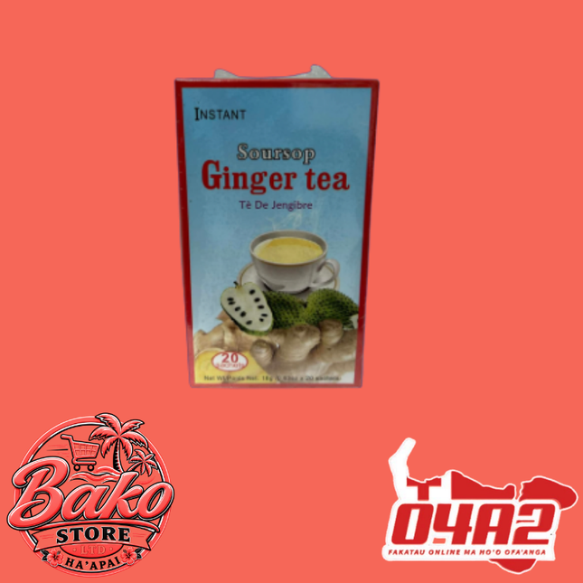 Soursop Ginger Tea - “PICK UP AT BAKO STORE IN PANGAI OR HIHIFO HA’APAI BRANCHES”