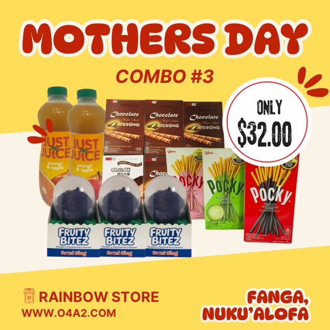 (X6 Chocolate Wafers) (X3 Pocky) (X3 Bottle of Just Juice) (X3 Fruity Ice Cream) - "PICK UP FROM RAINBOW TOP MARKET IN FANGA"