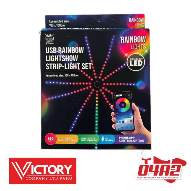 USB Rainbow Light Show Strip  - "PICK UP FROM VICTORY SUPERMARKET & WHOLESALE, PAHU"