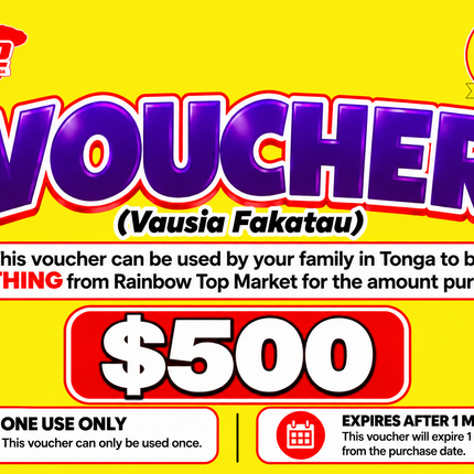 $500 Vausia Fakatau - “PICK UP FROM RAINBOW TOP MARKET, FANGA”