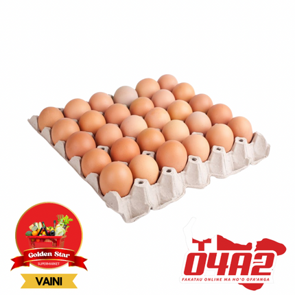 Tray of Eggs - "PICK UP FROM GOLDEN STAR, VAINI TONGATAPU"