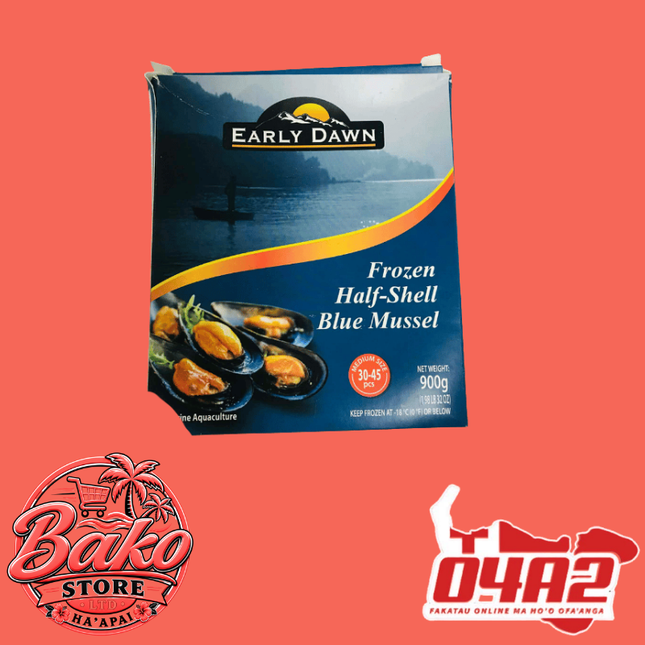 Frozen Half-Shell Blue Mussel 900g - “PICK UP AT BAKO STORE IN PANGAI OR HIHIFO HA’APAI BRANCHES”