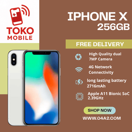 iPhone X 256GB - “Free Delivery by Toko Mobile”