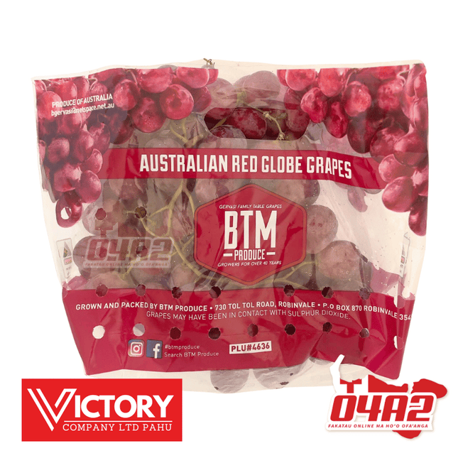 Australian/NZ Red Grapes - "PICK UP FROM VICTORY SUPERMARKET & WHOLESALE, PAHU"