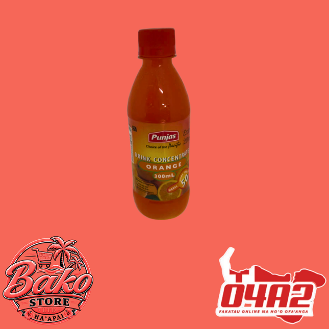 Punjas Orange Juice 300ml - “PICK UP AT BAKO STORE IN PANGAI OR HIHIFO HA’APAI BRANCHES”