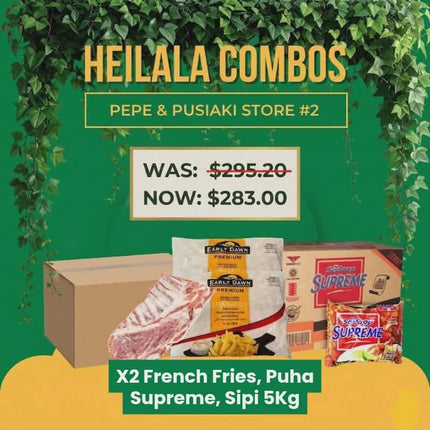 Heilala Combo 2 (2 x French Fries) (1 x Puha Supreme) (Sipi 5kg) - "Pick up from Pepe & Pusiaki in 'Eua"