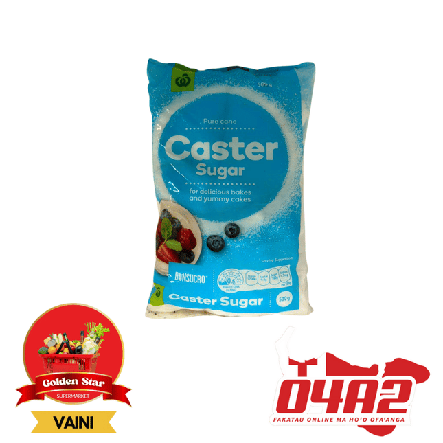 Caster Sugar 500g - "PICK UP FROM GOLDEN STAR, VAINI TONGATAPU"