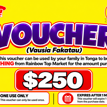 $250 Vausia Fakatau - “PICK UP FROM RAINBOW TOP MARKET, FANGA”