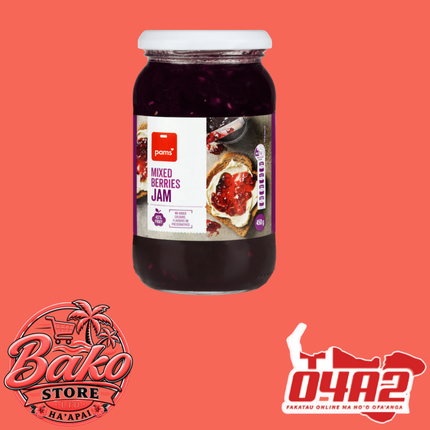 Pams Mixed Berries Jam 450g - “PICK UP AT BAKO STORE IN PANGAI OR HIHIFO HA’APAI BRANCHES”