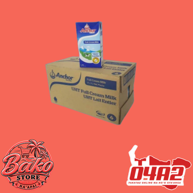 Puha Anchor Milk 1Ltrs - “PICK UP AT BAKO STORE IN PANGAI OR HIHIFO HA’APAI BRANCHES”