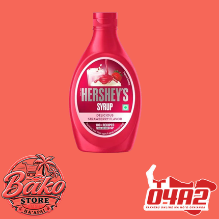 Hershey's Strawberry Syrub 623g - “PICK UP AT BAKO STORE IN PANGAI OR HIHIFO HA’APAI BRANCHES”