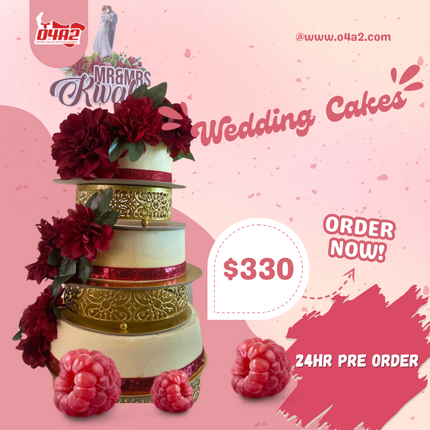 Wedding Cakes - “PICK UP FROM INI’S CAKES AT TAUFA’AHAU VILLAGE, NUKU’ALOFA - (24 HOURS NOTICED REQUIRED)"