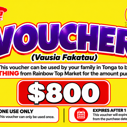 $800 Vausia Fakatau - “PICK UP FROM RAINBOW TOP MARKET, FANGA”