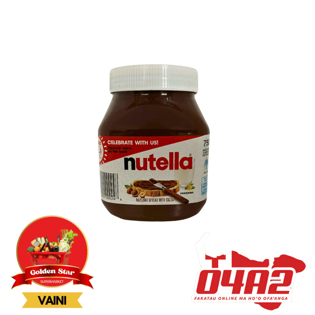 Nutella 750g  - "PICK UP FROM GOLDEN STAR, VAINI TONGATAPU"