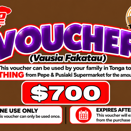 $700 Vausia Fakatau - “PICK UP FROM PINGI STORE, HA’APAI”