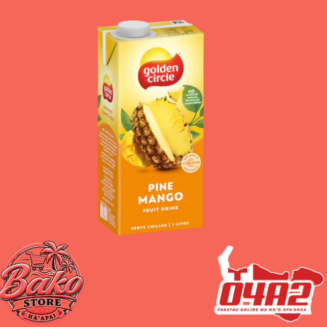 Golden Juice Pine Mango 1L - “PICK UP AT BAKO STORE IN PANGAI OR HIHIFO HA’APAI BRANCHES”