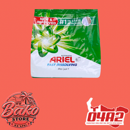 Ariel Laundry Powder 2kg - “PICK UP AT BAKO STORE IN PANGAI OR HIHIFO HA’APAI BRANCHES”