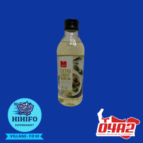 Extra Light Olive Oil 500ml (Hina Lolo Olive) - PICK UP FROM HIHIFO SUPERMARKET, FO'UI